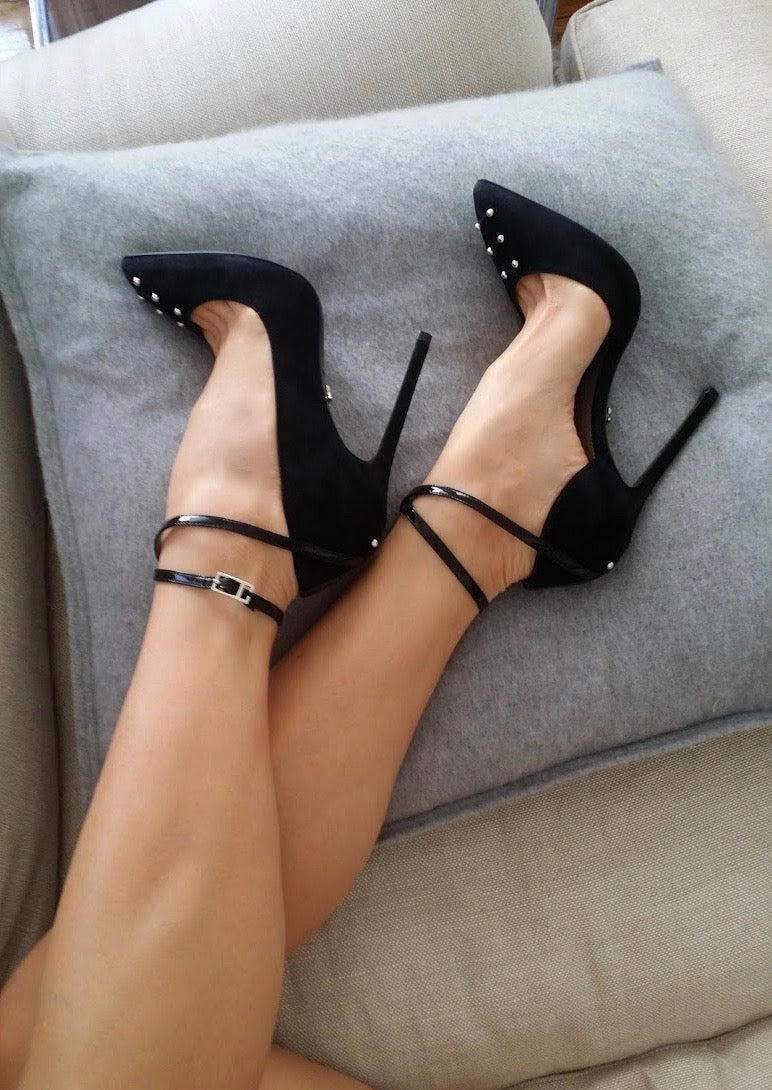 STASIA BLACK SUEDE PUMP - Monika Chiang