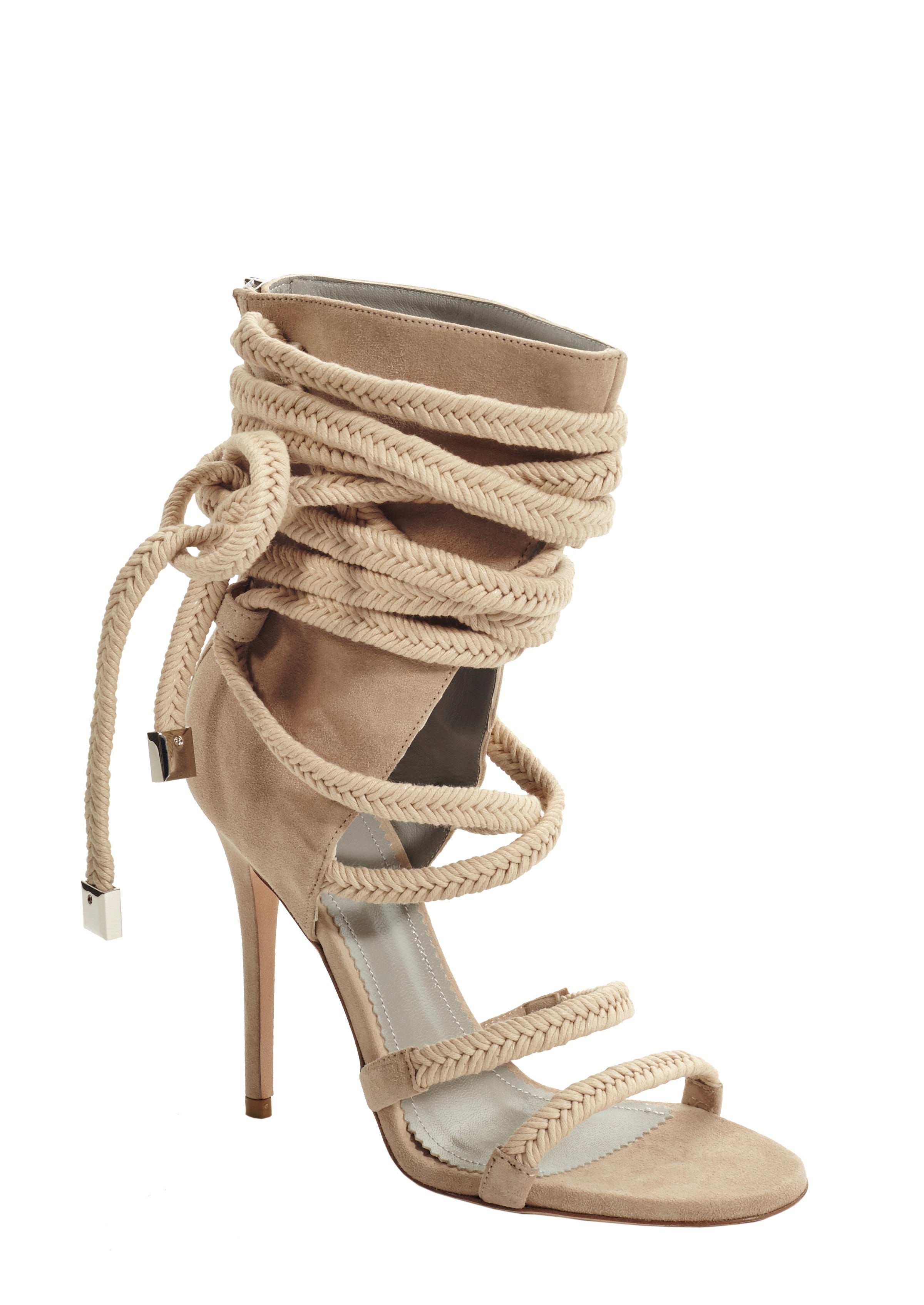 COSIMA CREAM SUEDE SANDAL - Monika Chiang