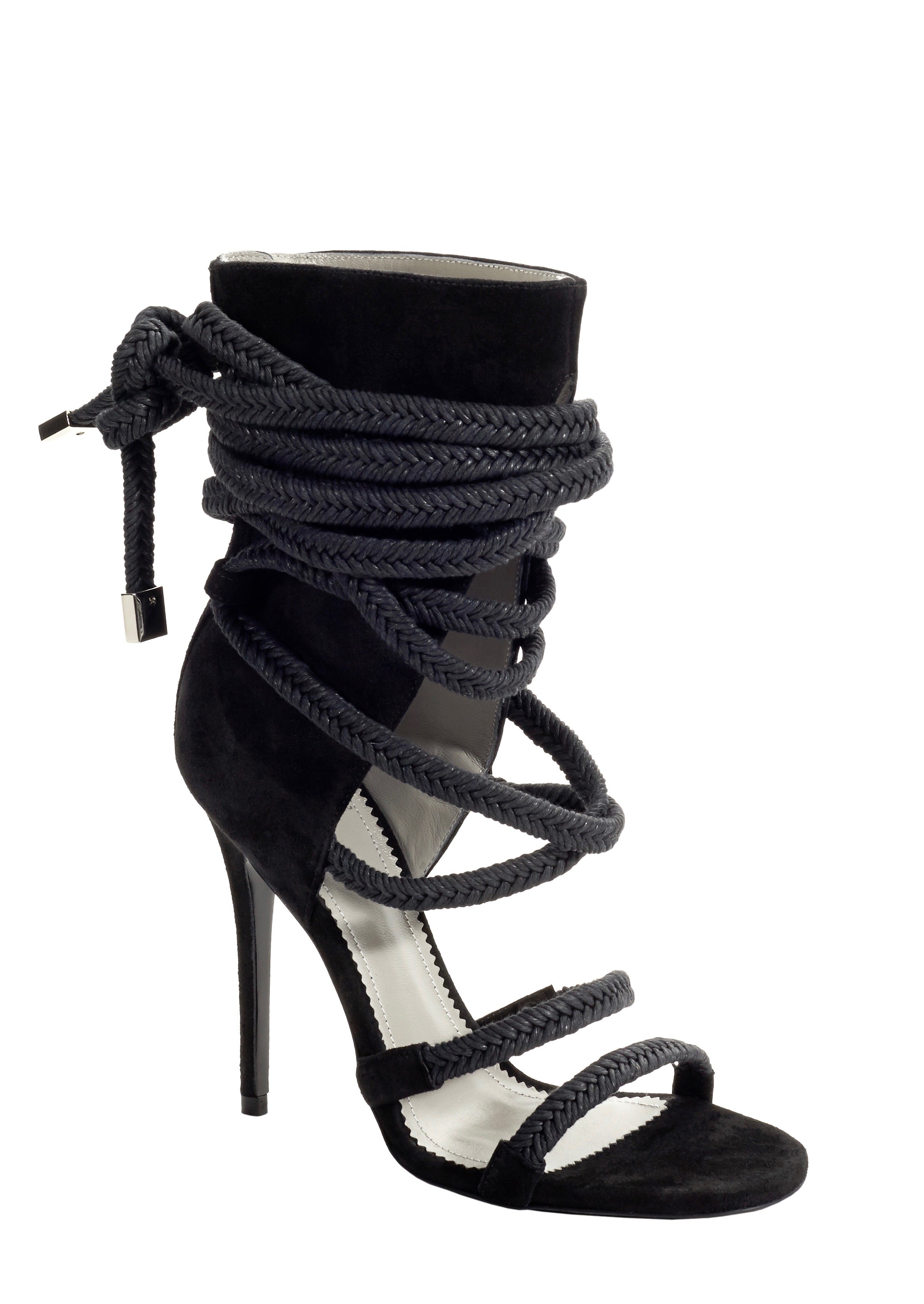 COSIMA BLACK SUEDE SANDAL - Monika Chiang