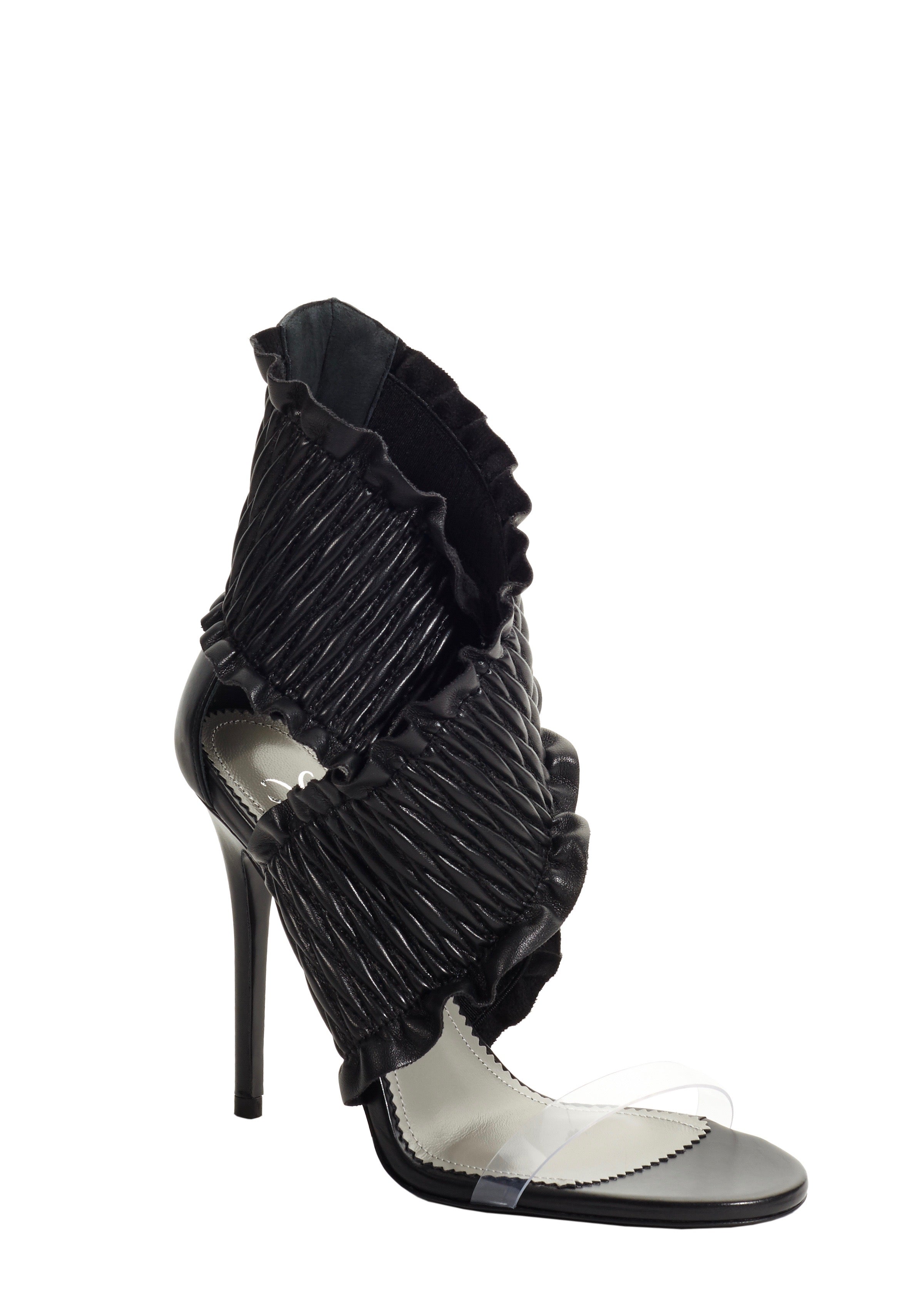 GIA BLACK & PVC SANDAL - Monika Chiang