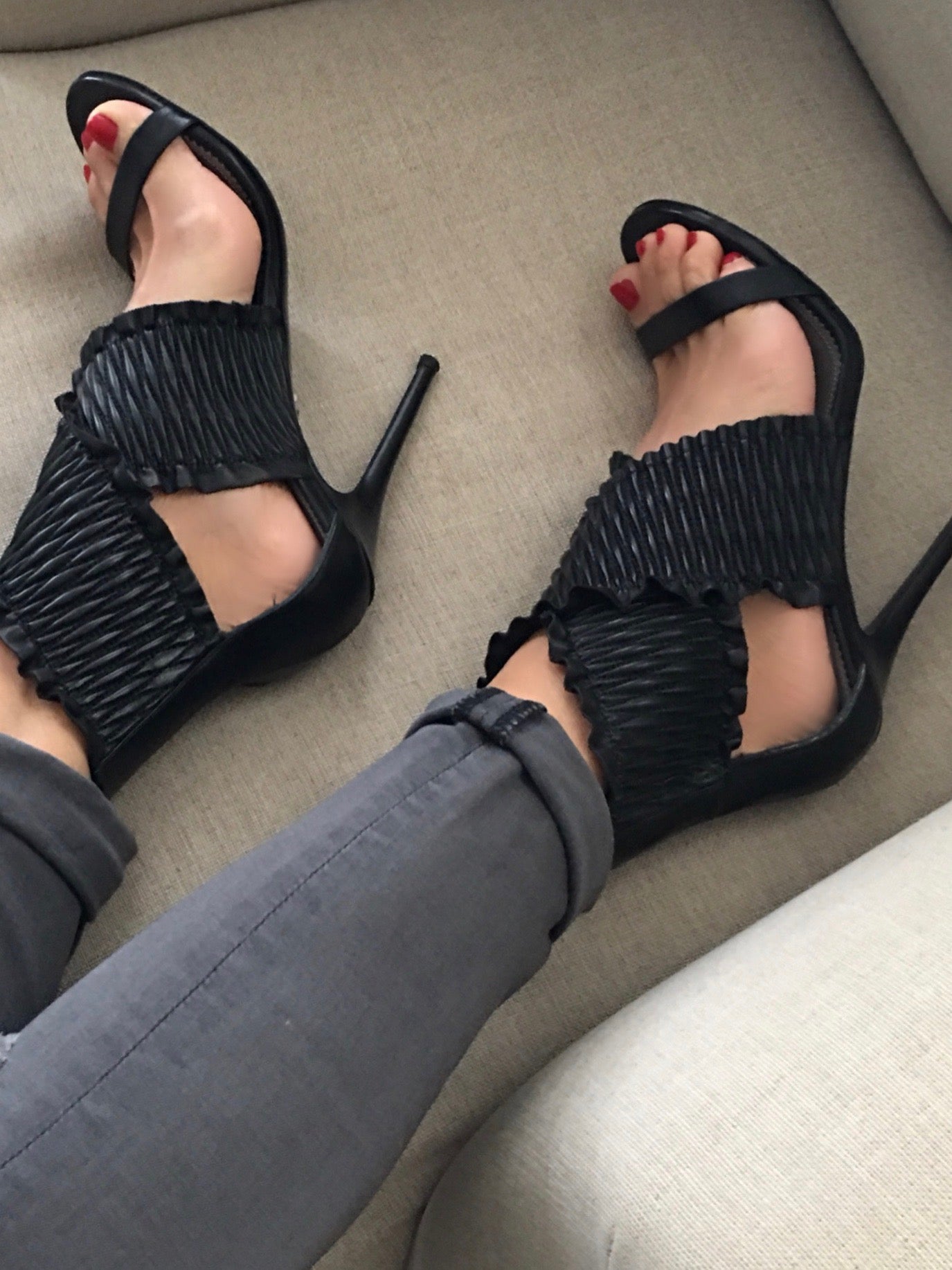 GIA BLACK CALF SANDAL - Monika Chiang