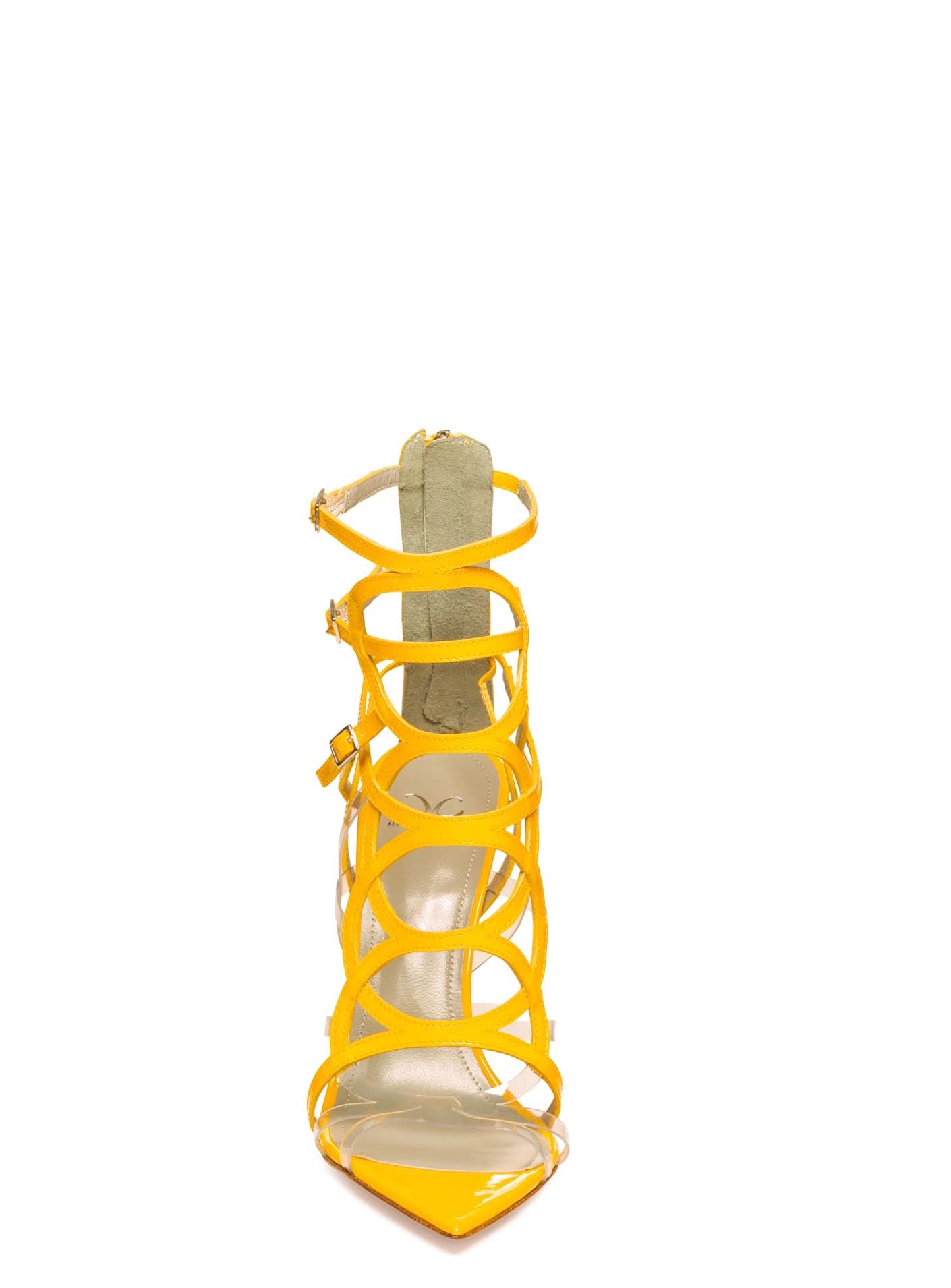 INES YELLOW PATENT & PVC SANDAL - Monika Chiang