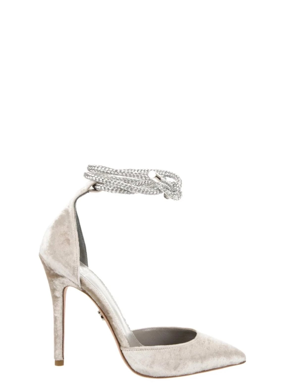 RAZA LIGHT GRAY VELVET PUMP - Monika Chiang