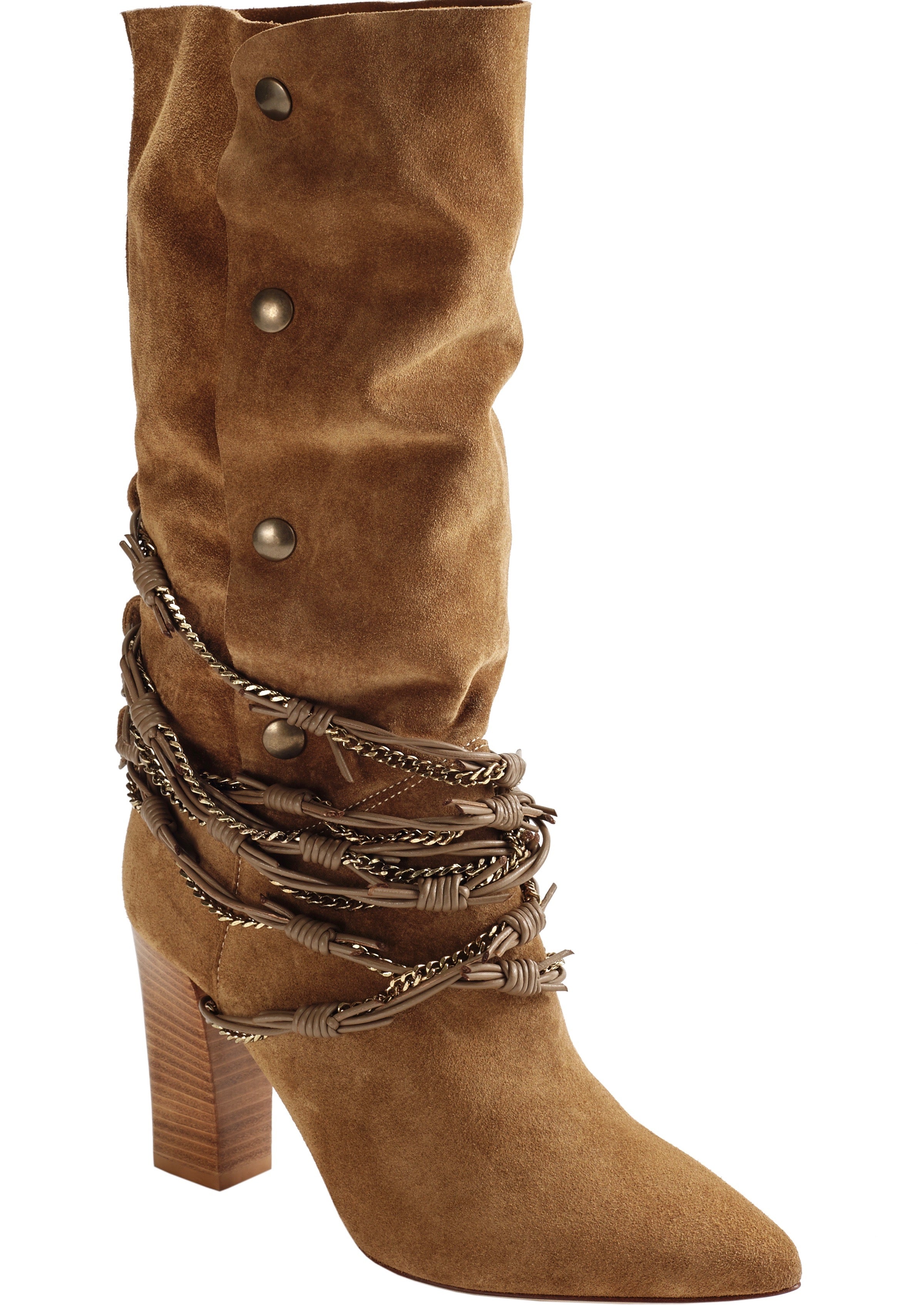 ANJA CARAMEL SUEDE BOOT - Monika Chiang