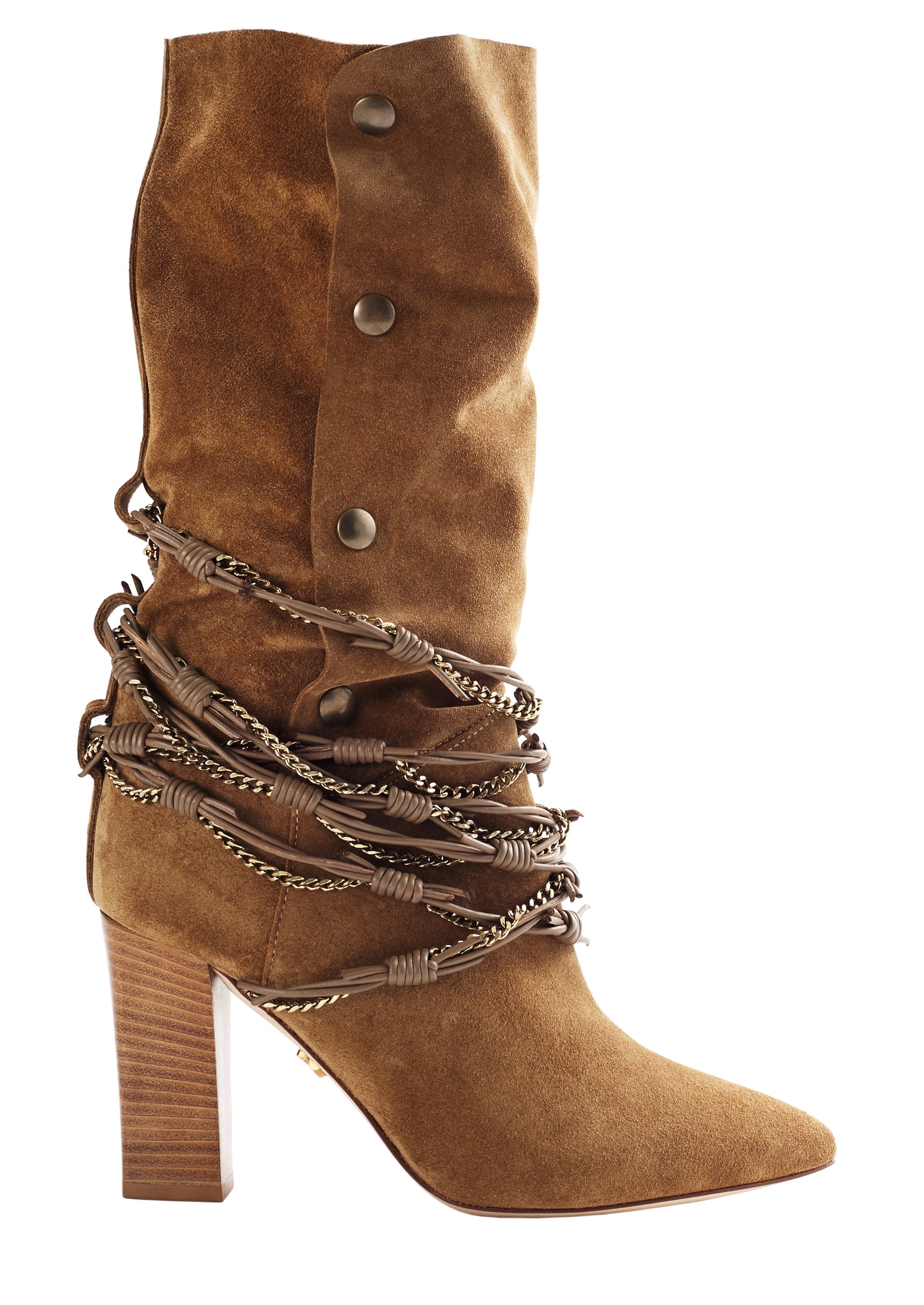 ANJA CARAMEL SUEDE BOOT - Monika Chiang