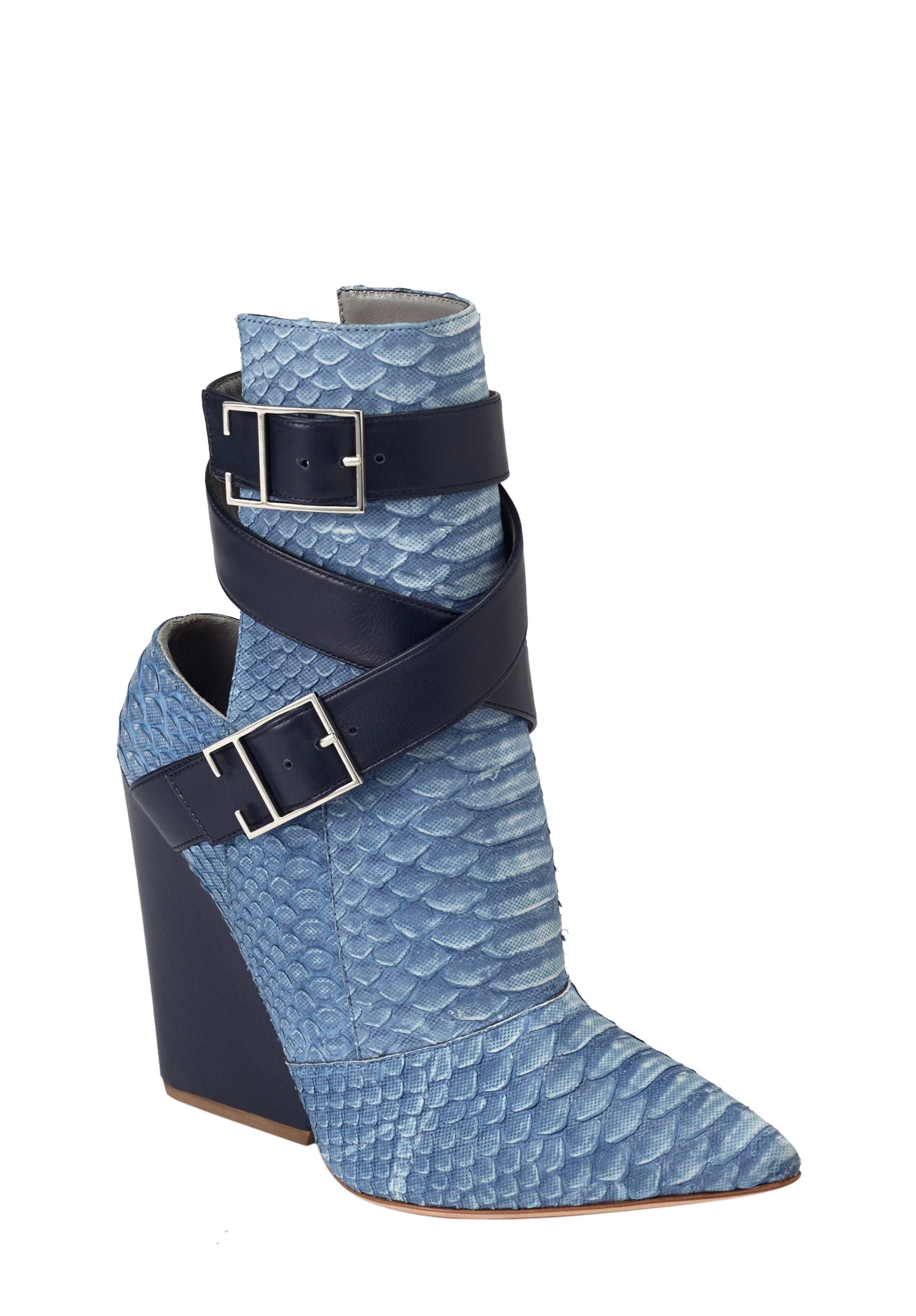 PATMOS BLUE PYTHON BOOTIE - Monika Chiang