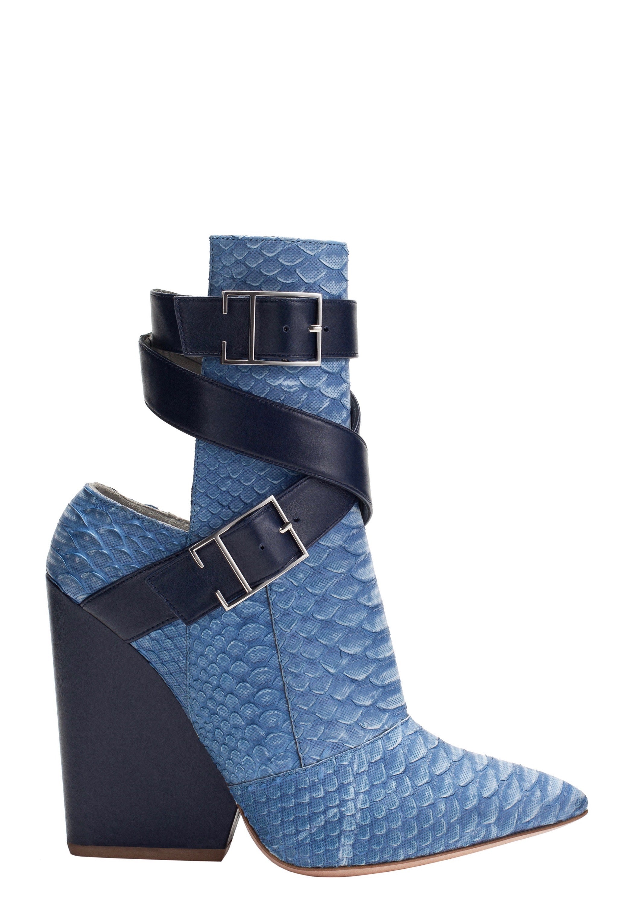 PATMOS BLUE PYTHON BOOTIE - Monika Chiang