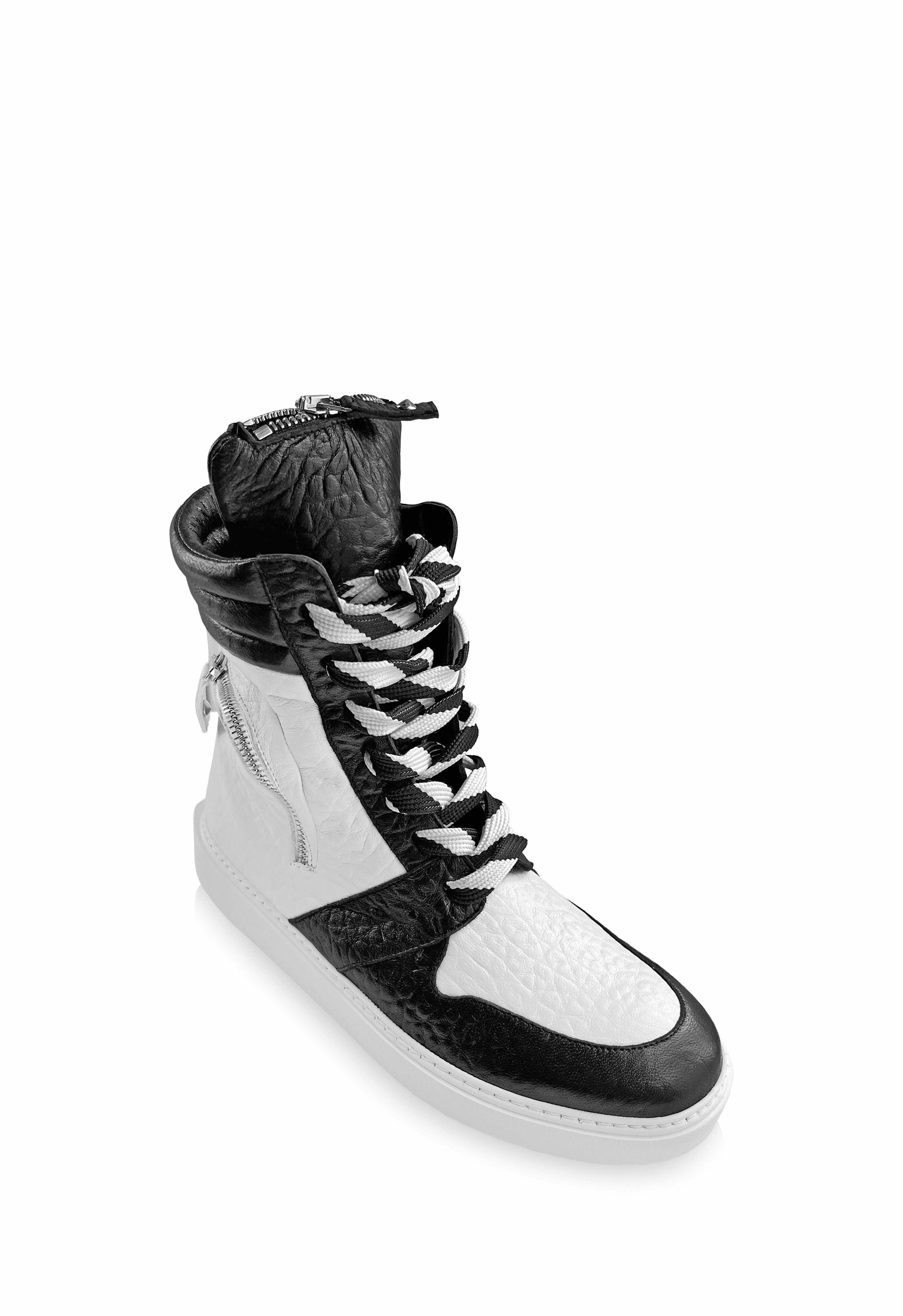 MICAH BLACK & WHITE CARGO SNEAKERS