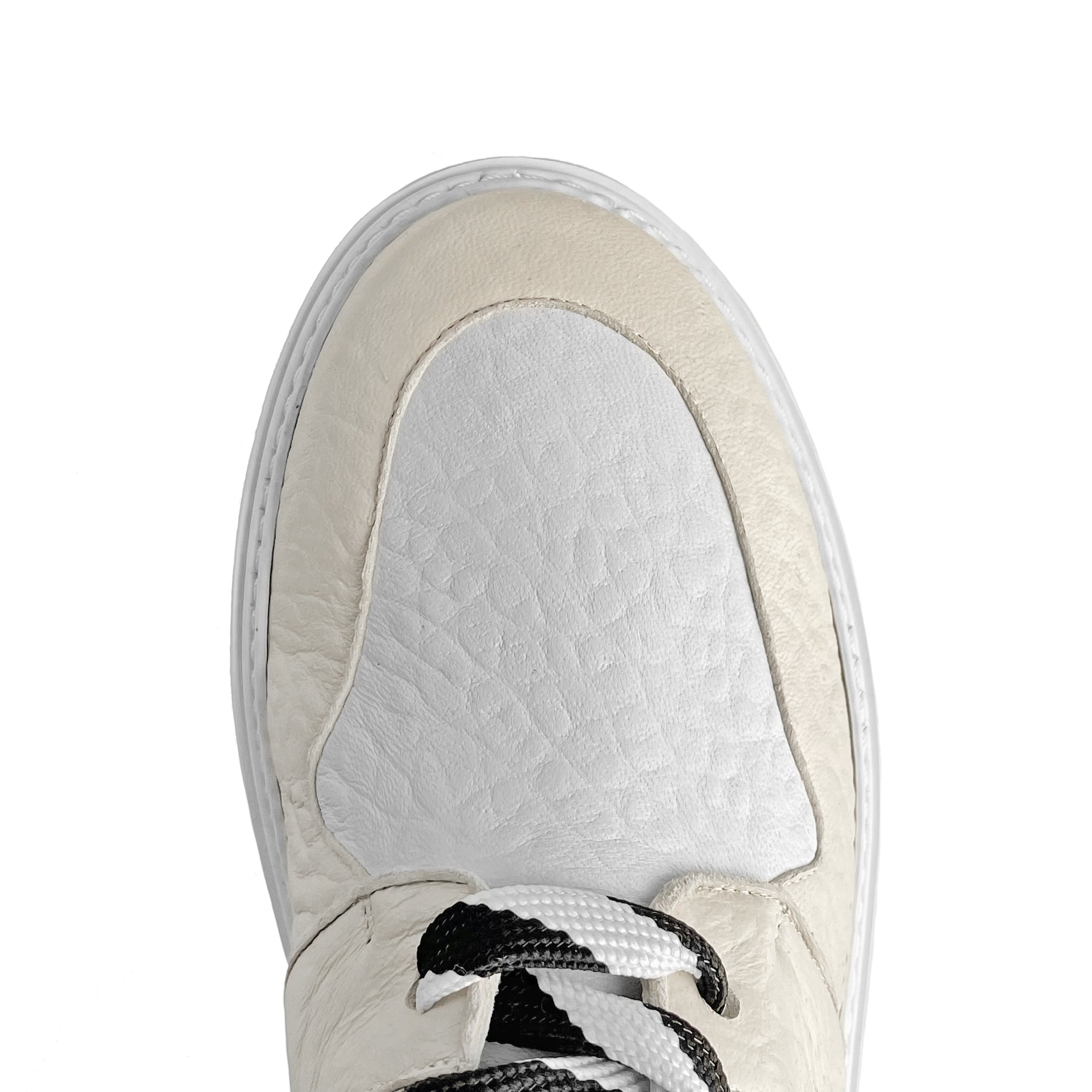 MICAH EGGSHELL & WHITE CARGO SNEAKERS