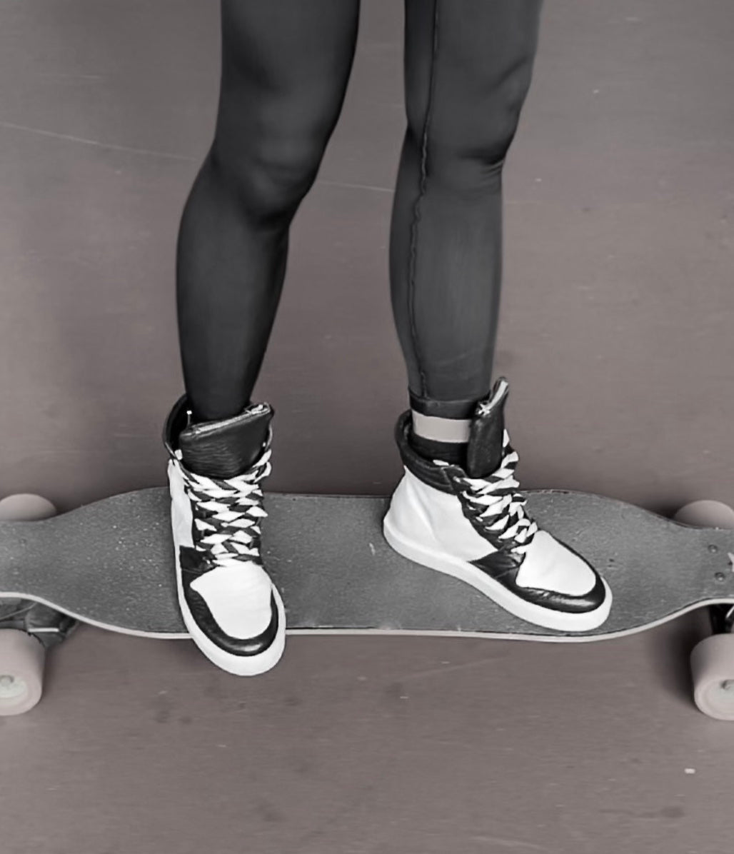 MICAH BLACK & WHITE CARGO SNEAKERS