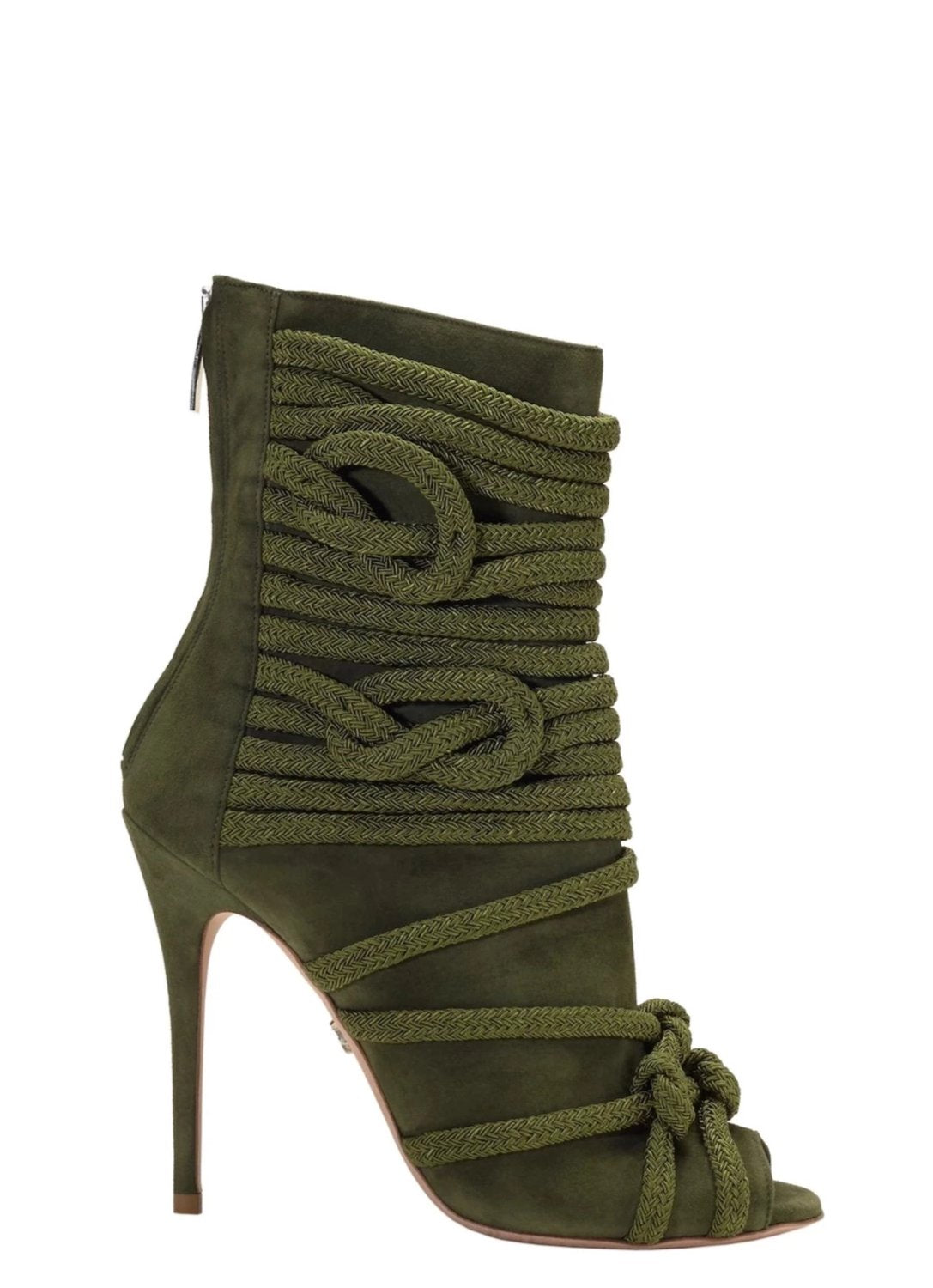 TALITA ARMY GREEN SUEDE & ROPE BOOT - Monika Chiang