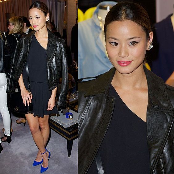 Jamie Chung wearing Monika Chiang Zinc Pumps