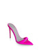 NOLA FUCHSIA SATIN MULES