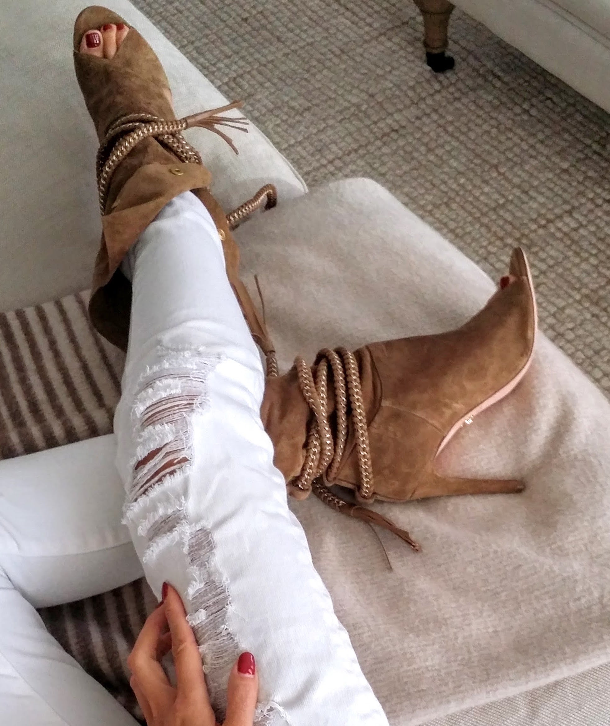 ARMENA CARAMEL SUEDE BOOT - Monika Chiang