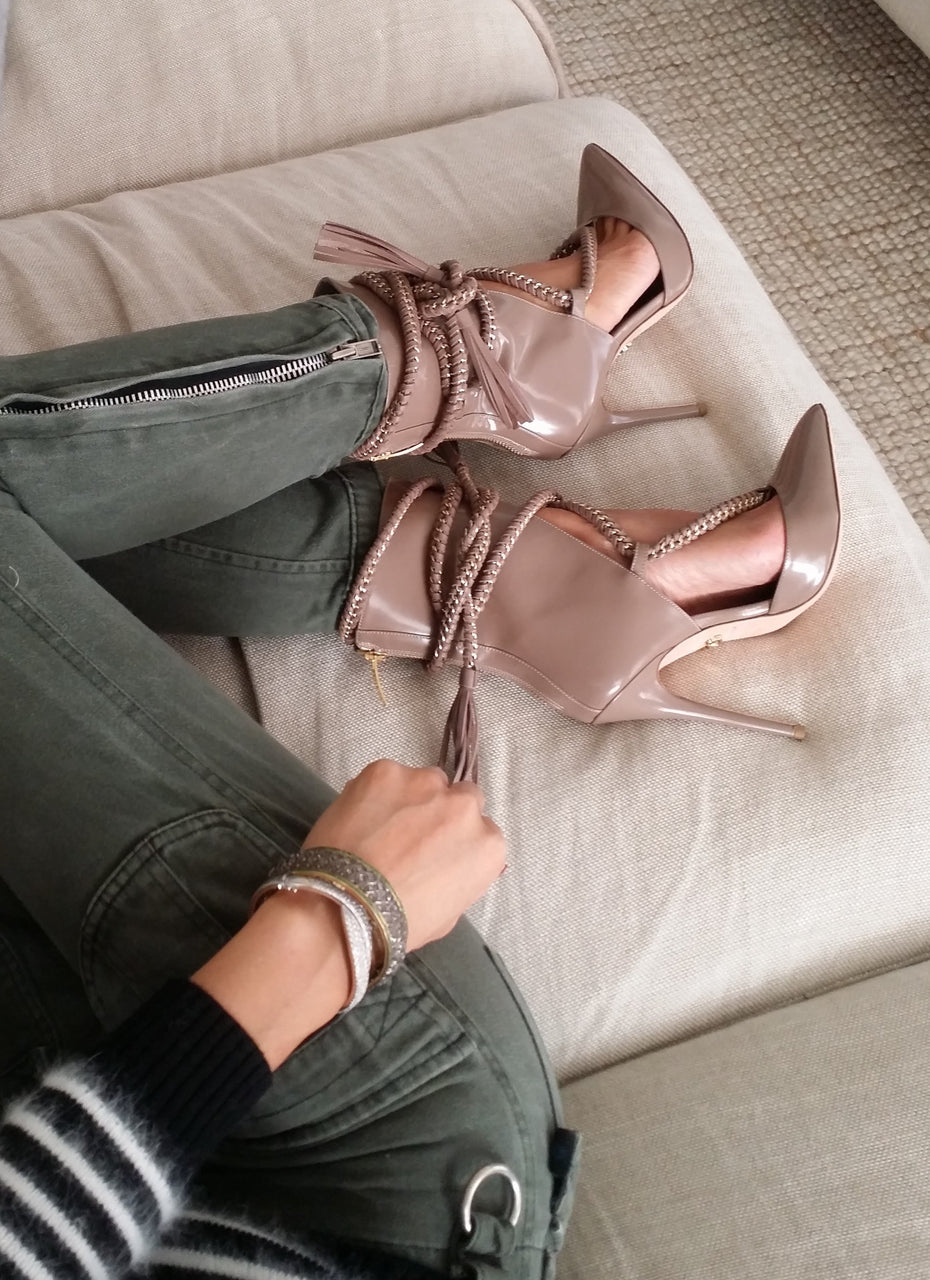 FREYA WALNUT SPAZZOLATO BOOTIE - Monika Chiang