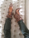 FREYA WALNUT SPAZZOLATO BOOTIE - Monika Chiang