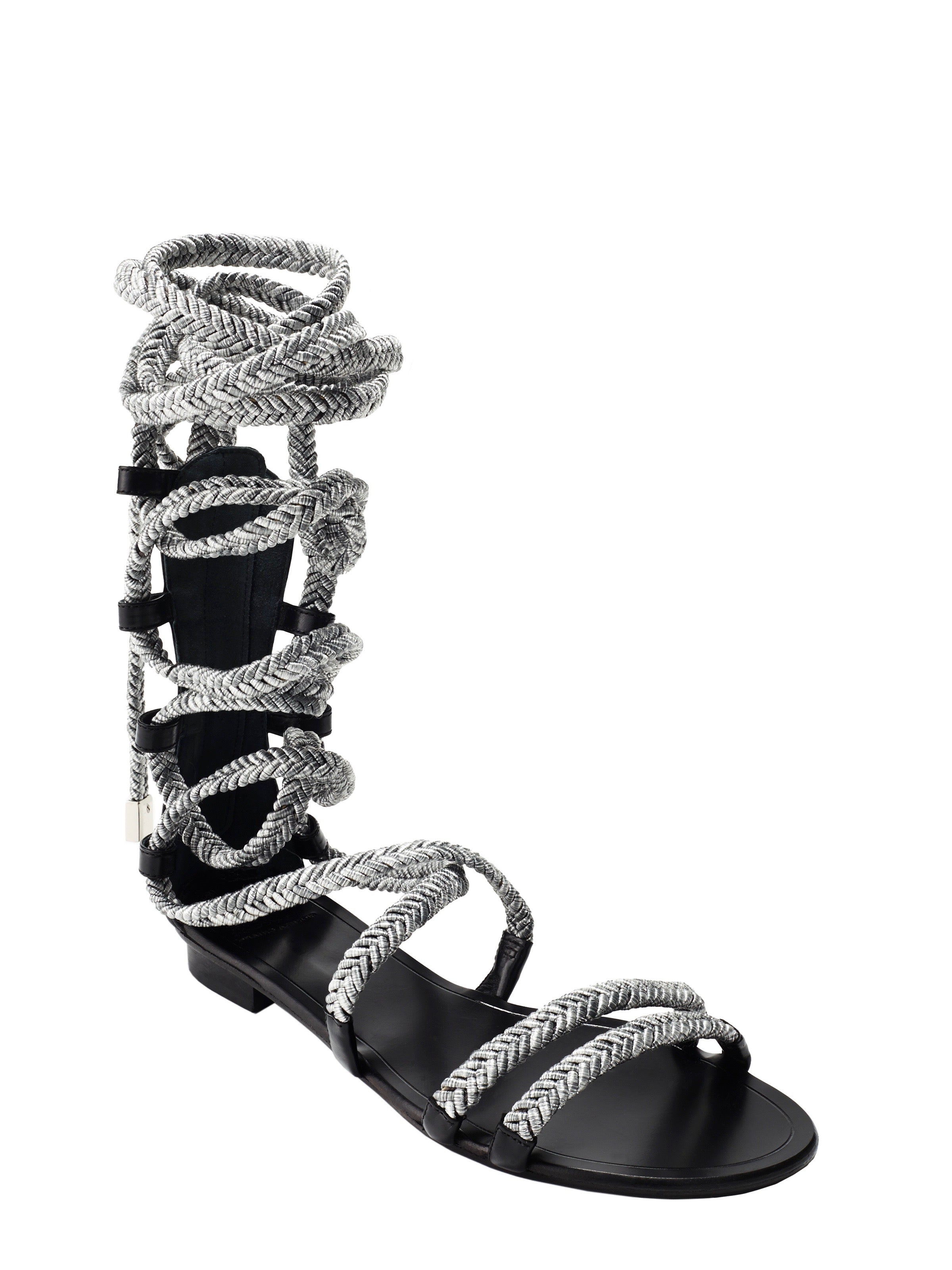 BRENNA BLACK & SILVER SANDAL - Monika Chiang