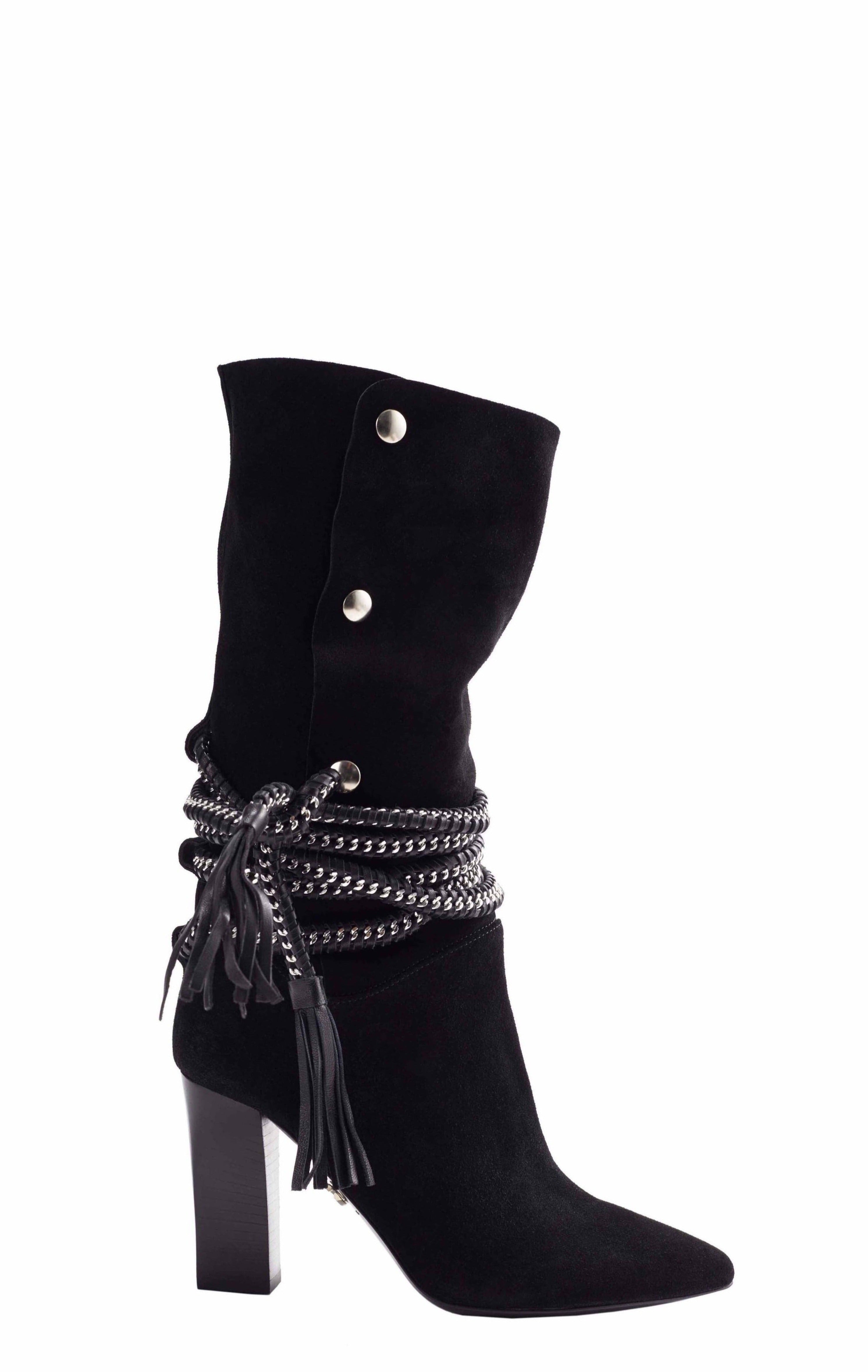 DIONNA BLACK SUEDE BOOTS