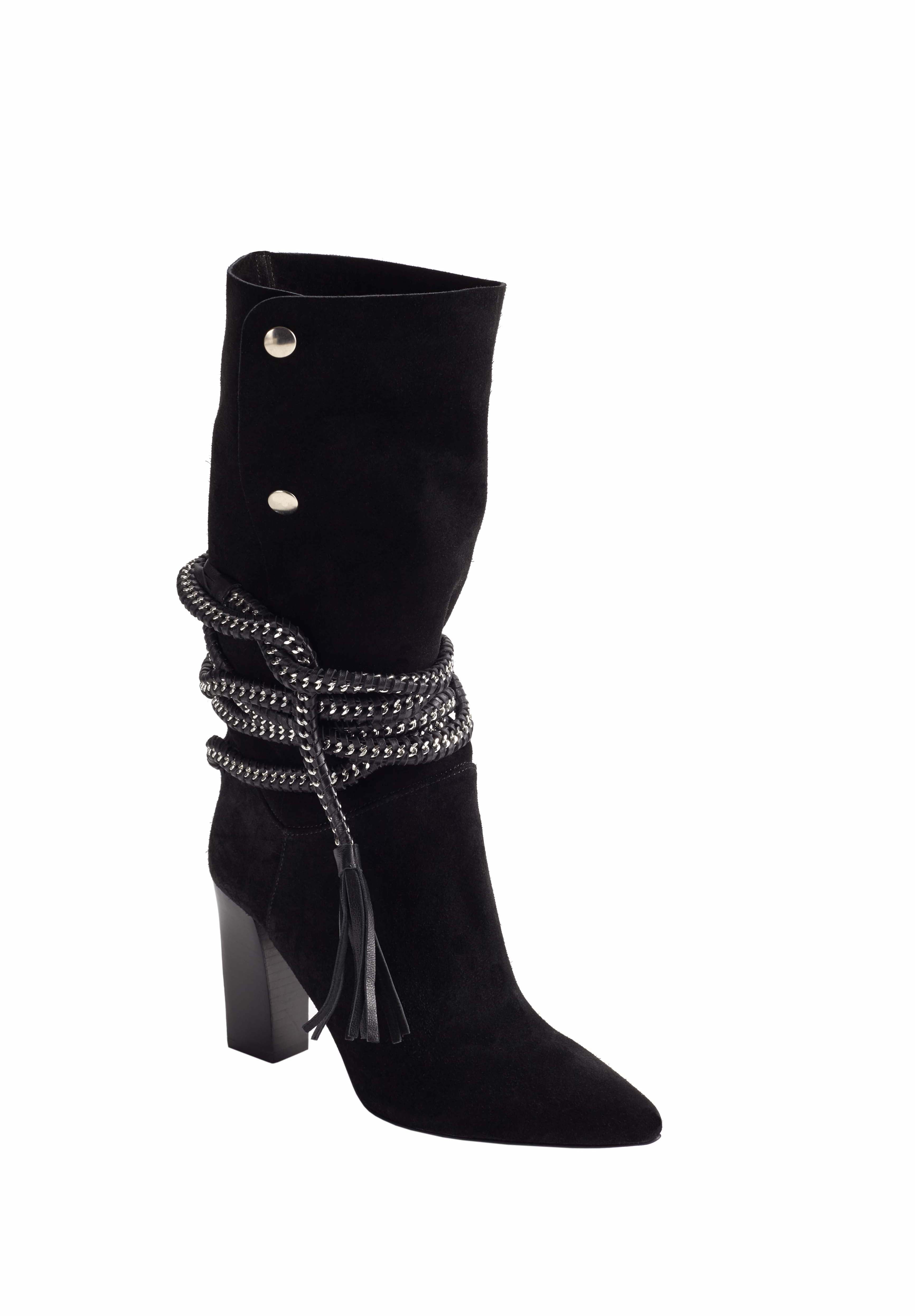 DIONNA BLACK SUEDE BOOTS