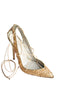 MASHA GOLD SEQUIN LACE-UP PUMP - Monika Chiang