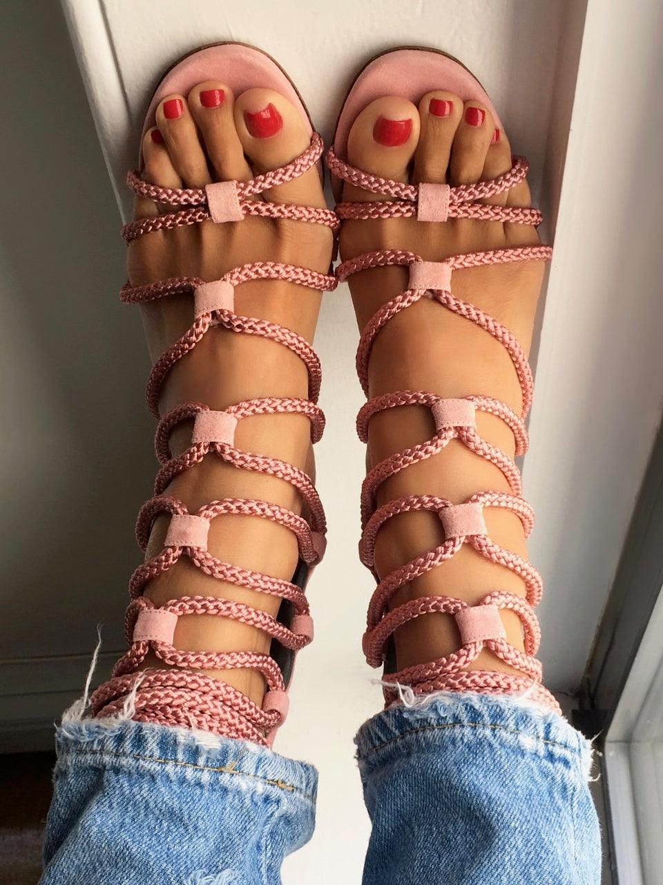 GIADA ROSE SUEDE SANDAL - Monika Chiang