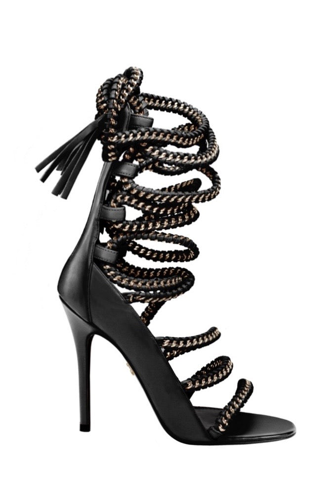 IMENA II BLACK & GOLD SANDAL - Monika Chiang