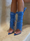 JULIET BLUE TULLE & PVC SANDALS