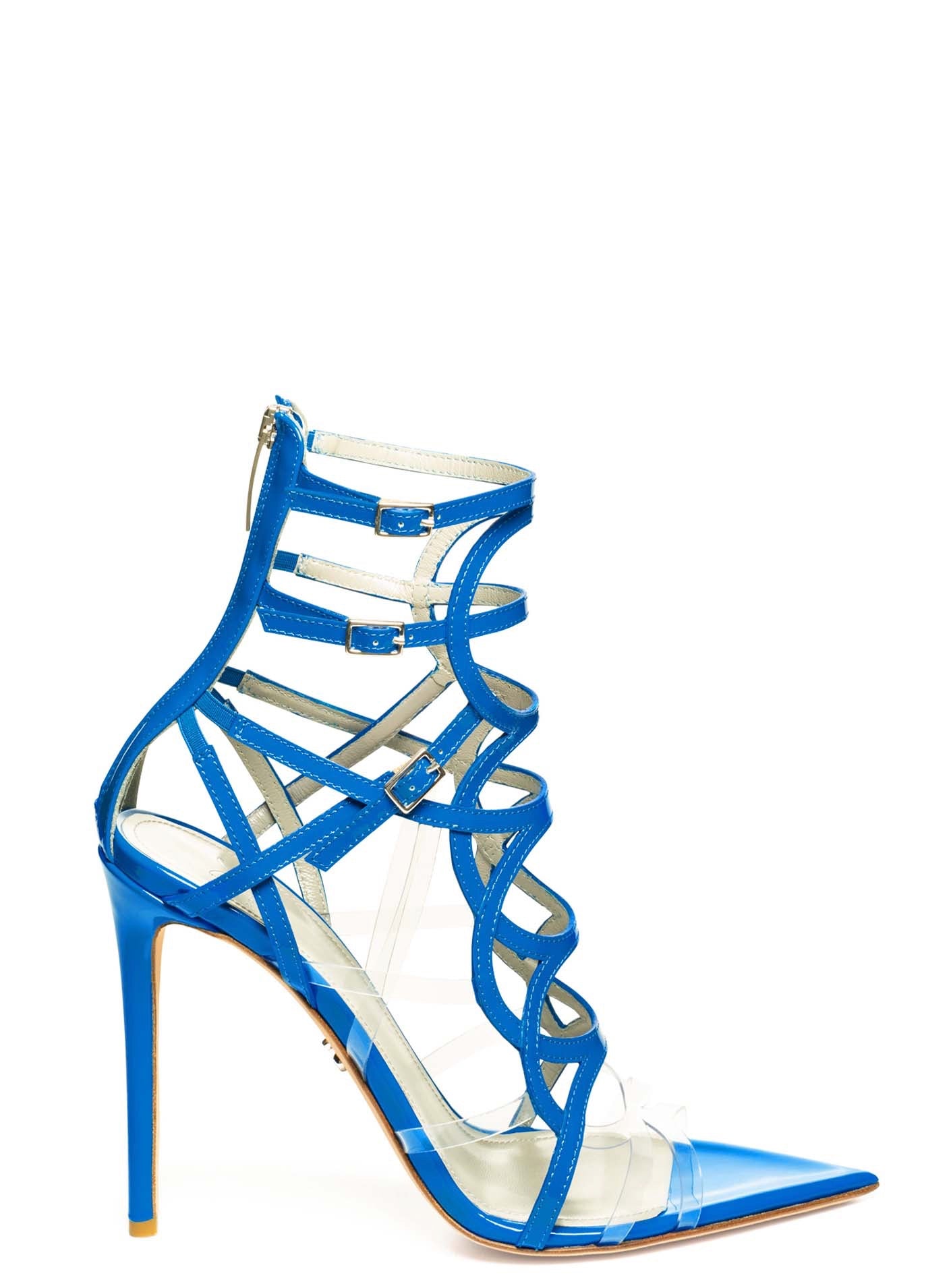 INES BLUE PATENT & PVC SANDAL - Monika Chiang