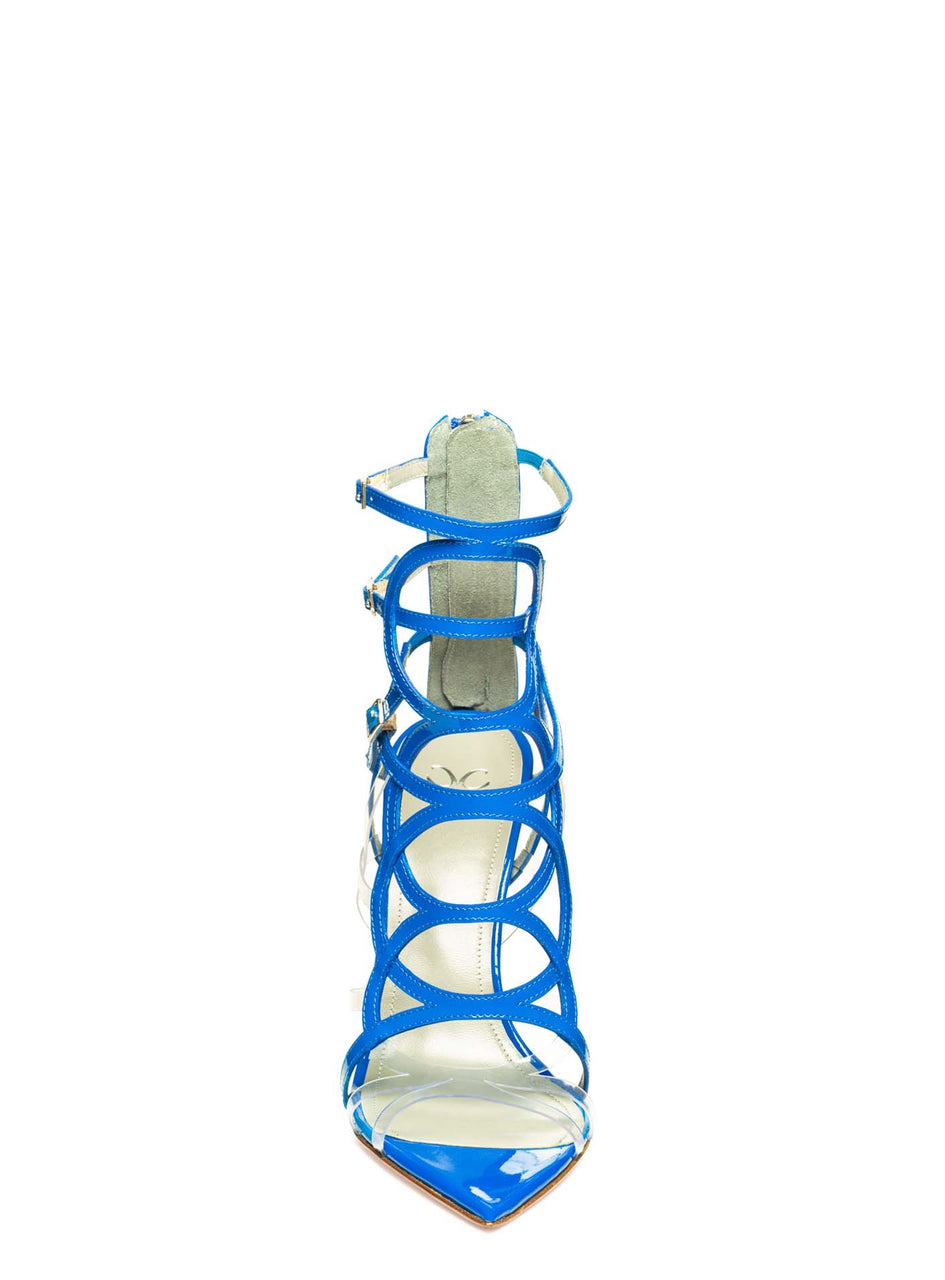 INES BLUE PATENT & PVC SANDAL - Monika Chiang