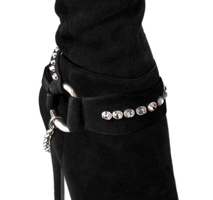 CRYSTAL SUEDE BOOT ACCESSORIES
