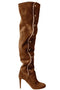 MAZUR CHOCOLATE SUEDE CRYSTAL BOOT - Monika Chiang