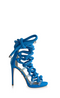 SOFIA BLUE LEATHER & ROPE SANDALS