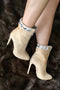 TRAINA CAMEL CALF HAIR ANKLE BOOT - Monika Chiang