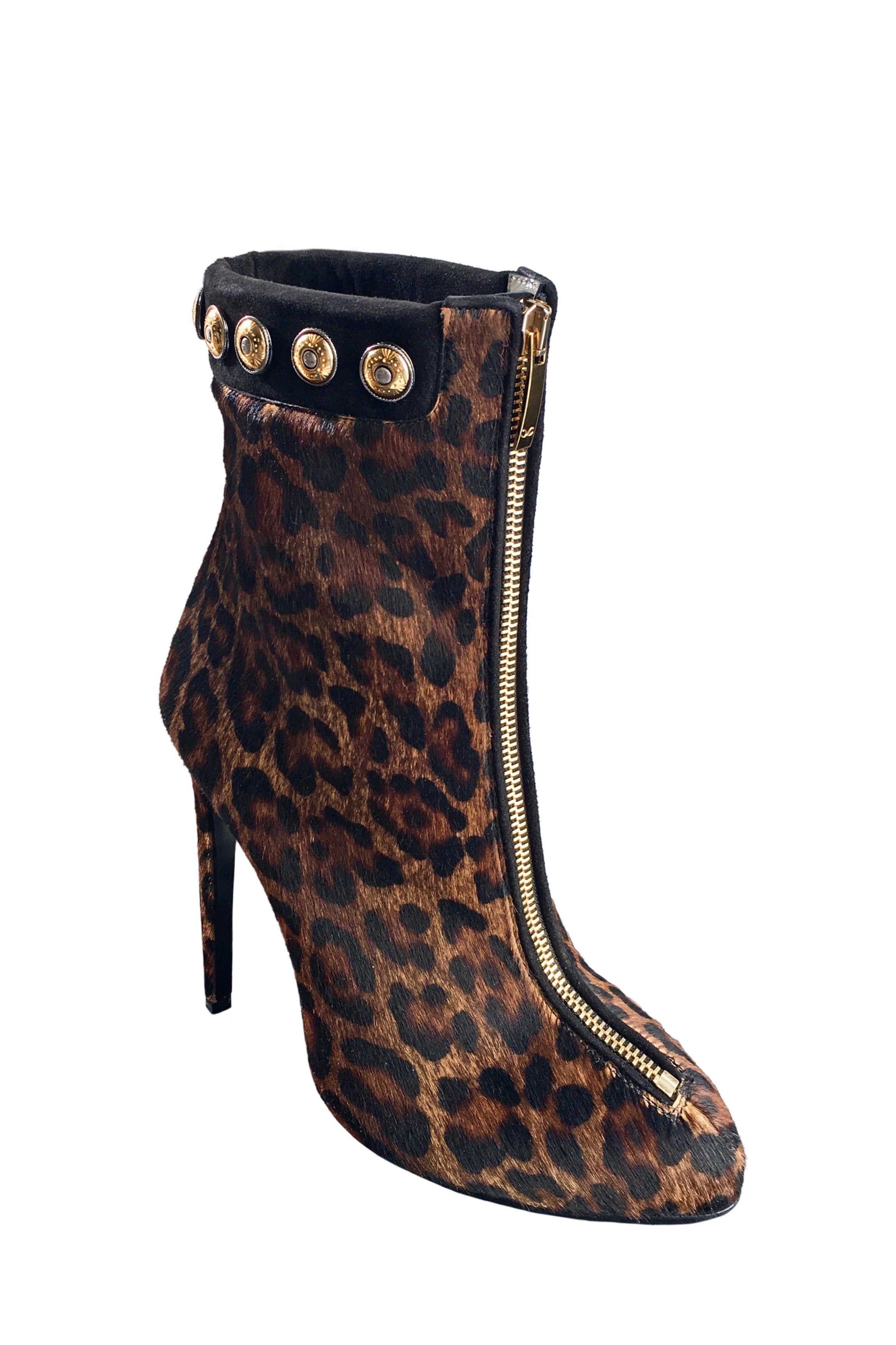 TRAINA LEOPARD-PRINT ANKLE BOOT - Monika Chiang