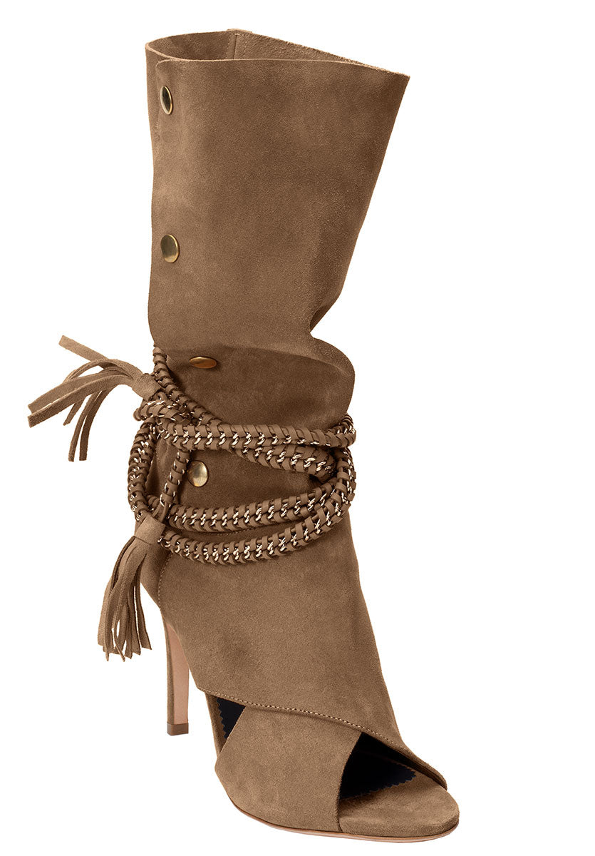 ARMENA CARAMEL SUEDE BOOT - Monika Chiang