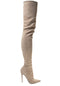 LACIA CREAM SUEDE THIGH BOOT - Monika Chiang