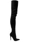 LACIA BLACK STRETCH SUEDE THIGH BOOT - Monika Chiang