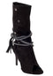 ARMENA BLACK SUEDE BOOT - Monika Chiang