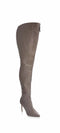 BLAIR MEDIUM TAUPE LEATHER SILVER ZIP THIGH-HIGH BOOTS