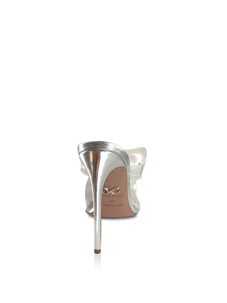 KLARA SILVER LEATHER & HOLOGRAM PVC SANDALS