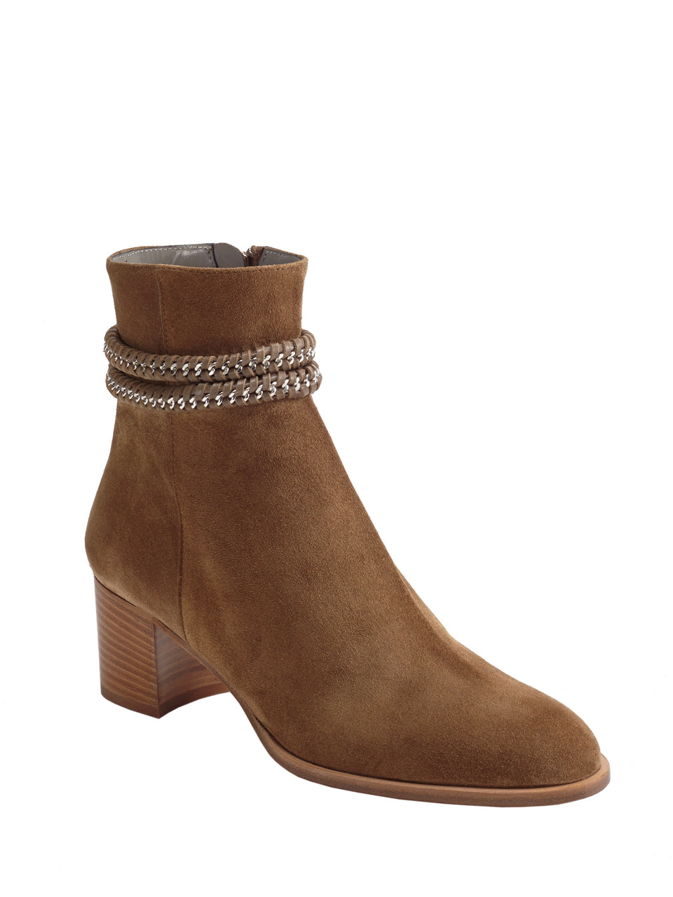 YANA CARAMEL SUEDE BOOTIE - Monika Chiang