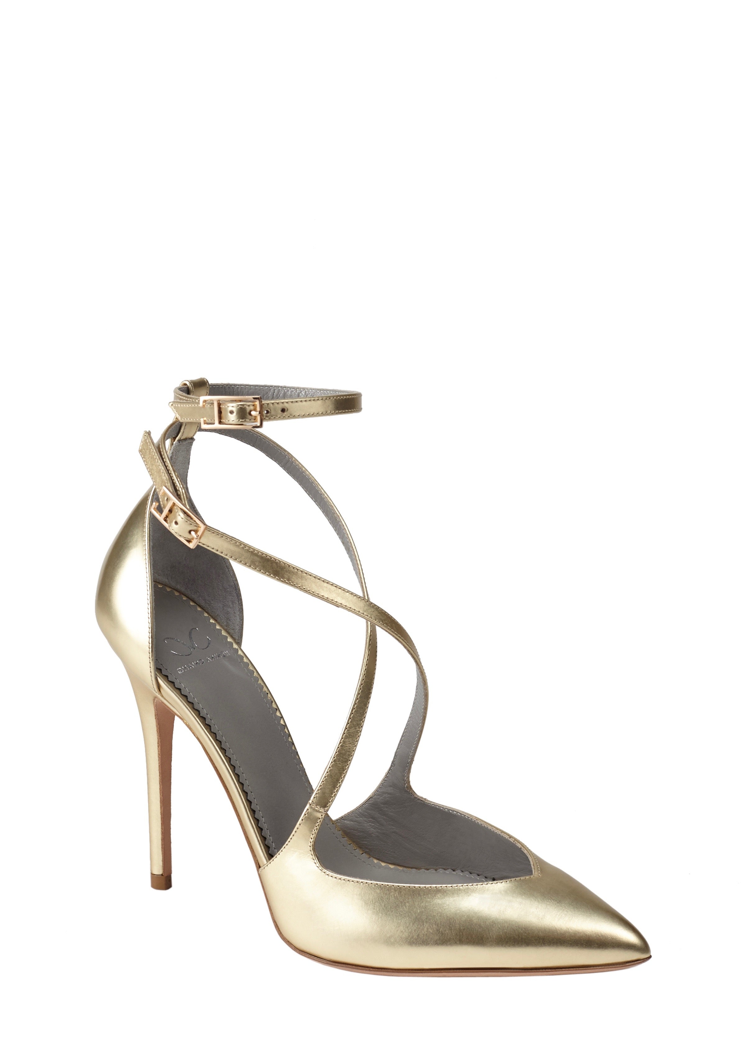 CAROLLA BRUSHED GOLD CALF PUMP - Monika Chiang
