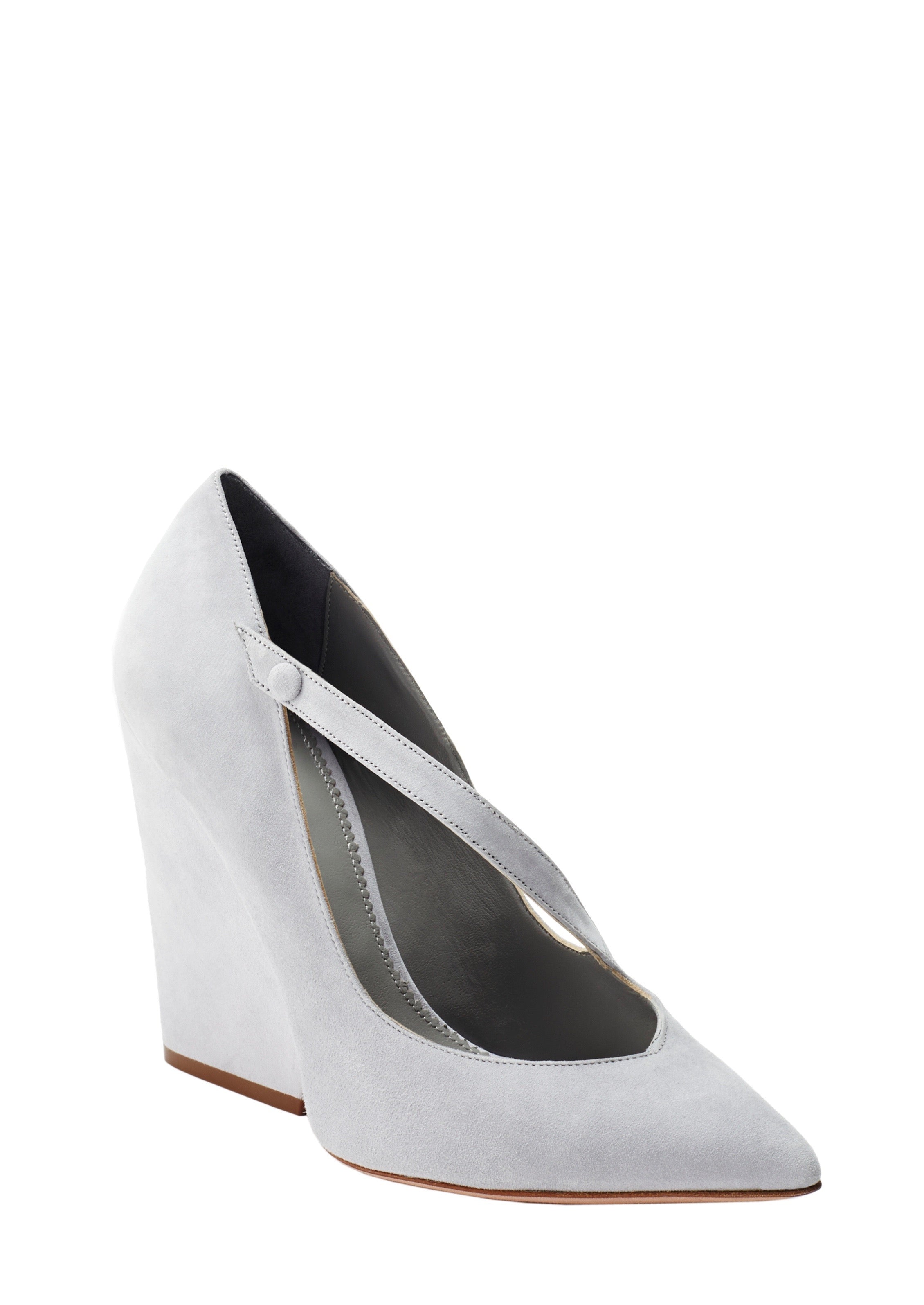 PALOMA GRAY SUEDE PUMP - Monika Chiang