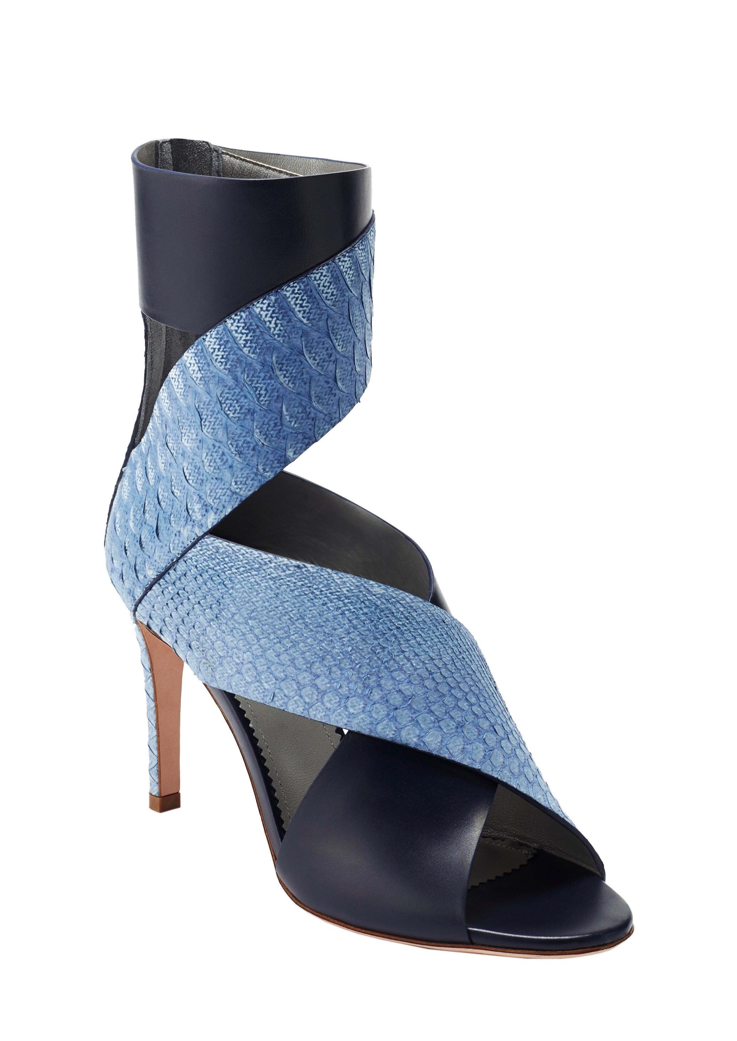 NADJA BLUE PYTHON SANDAL - Monika Chiang