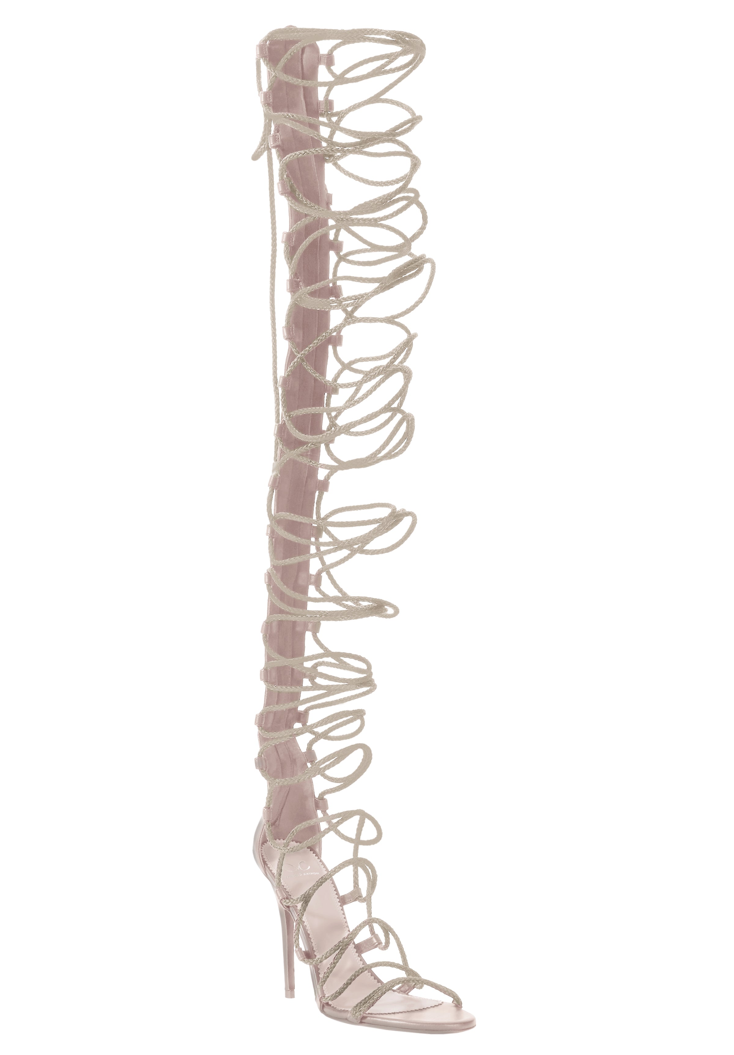 KORA NUDE CALF THIGH-HIGH SANDAL - Monika Chiang