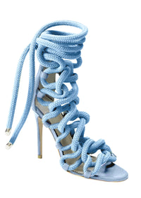 CARLA SKY BLUE SUEDE SANDAL - Monika Chiang