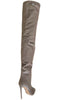 NICO TAUPE LEATHER CARGO BOOTS