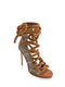 SOFIA BROWN LEATHER & ROPE SANDALS