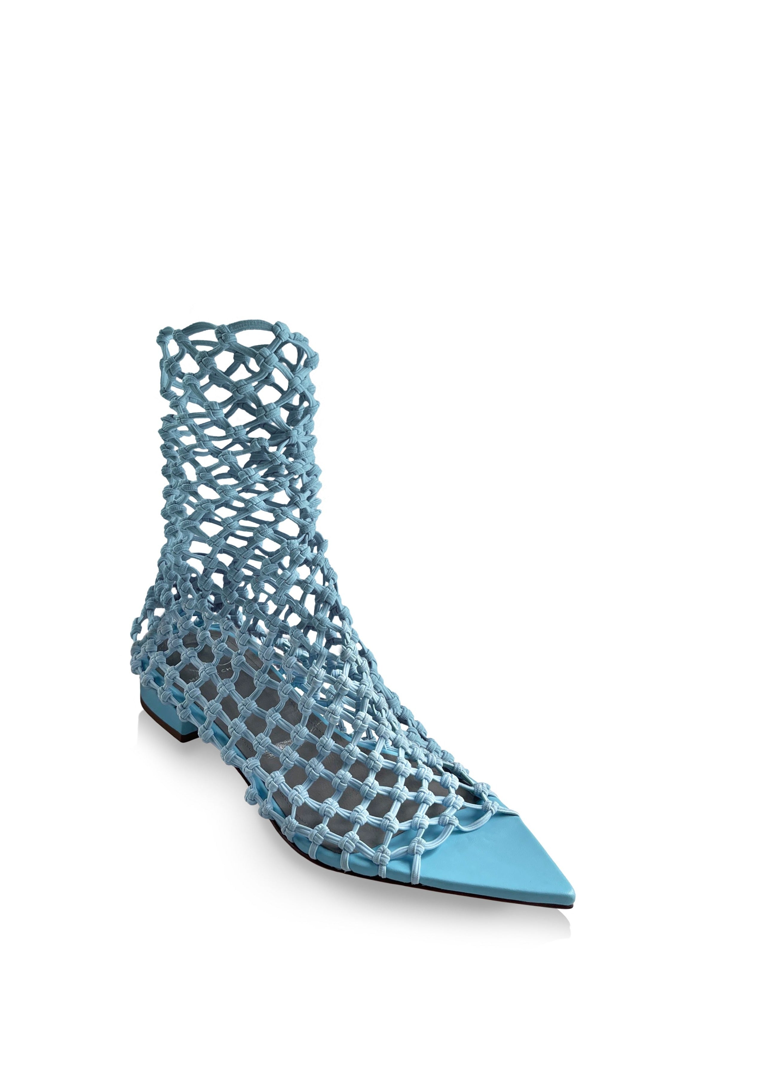 VELA FLAT SKY BLUE NET SOCK SANDALS