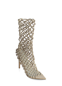 VELA 110 TAUPE NET SOCK SANDALS - Monika Chiang